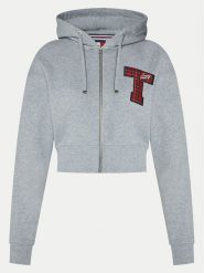 Tommy Jeans Bluza DW0DW20535 Szary Regular Fit. Szare bluzy Tommy Jeans, xxs, bez wzorów, z bawełny, bez kaptura. Za 399.99 zł.