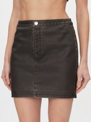 Noisy May Spódnica z imitacji skóry Saorise 27028696 Czarny Regular Fit. Czarne spódnice Noisy May, xs, bez wzorów, ze skóry. Za 119.99 zł.