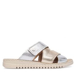 Klapki Caprice. Żółte klapki Caprice, bez wzorów, bez obcasa, bez zapięcia. Za 299.99 zł.