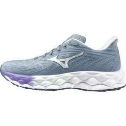 Damskie buty do biegania Mizuno Wave Sky. Białe buty do biegania Mizuno, bez wzorów, z materiału, bez zapięcia, do biegania, mizuno wave. Za 789.99 zł.
