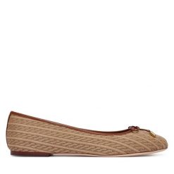 Baleriny LAUREN RALPH LAUREN. Brązowe baleriny Lauren Ralph Lauren, bez wzorów, bez obcasa, bez zapięcia. Za 729.99 zł.