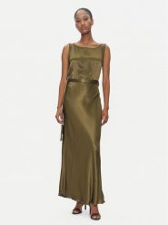 ViCOLO Sukienka wieczorowa TD0766 Khaki Regular Fit. Brązowe sukienki ViCOLO, s, bez wzorów, z satyny, wizytowe, bez kołnierzyka, bez ramiączek. Za 279.99 zł.
