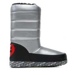 Śniegowce LOVE MOSCHINO. Szare śniegowce Love Moschino, bez wzorów, bez zapięcia. Za 939.99 zł.