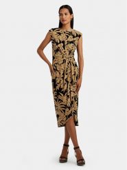 Lauren Ralph Lauren Sukienka letnia 250925940001 Beżowy Regular Fit. Brązowe sukienki Lauren Ralph Lauren, bez wzorów, z syntetyku, bez kołnierzyka, bez ramiączek. Za 1,029.00 zł.