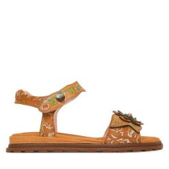 Sandały Laura Vita. Brązowe sandały LAURA VITA, bez wzorów, bez obcasa, na płaskiej podeszwie, bez zapięcia. Za 379.99 zł.