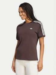 Adidas T-Shirt Lace 3 Stripes LG4261 Brązowy Regular Fit. Brązowe t-shirty adidas, m, bez wzorów, z syntetyku, bez kołnierzyka, bez ramiączek. Za 179.99 zł.