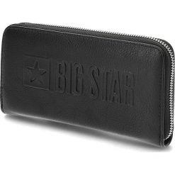 Czarny Modny Portfel Damski Big Star. Czarne portfele Big Star Accessories, bez wzorów, ze skóry ekologicznej, eleganckie, z tłoczeniem, bez dodatków. Za 129.00 zł.