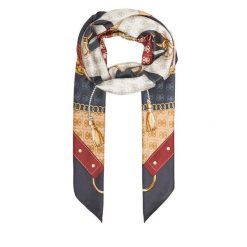 Chusta Guess. Szare chusty Guess, z aplikacjami. Za 219.99 zł.