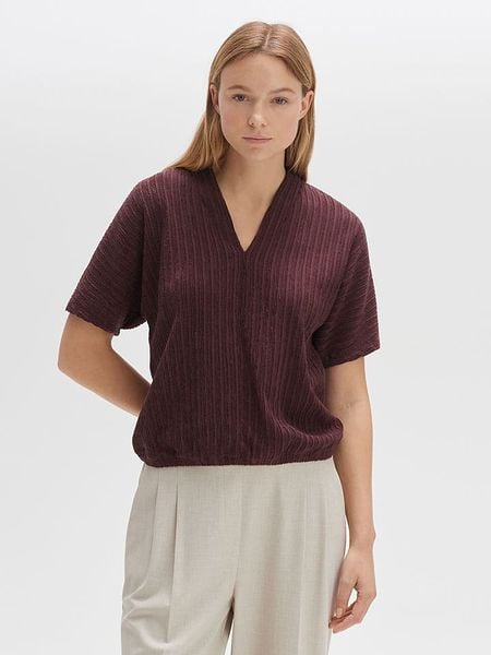 OPUS Bluzka w kolorze brązowym rozmiar: 40. Brązowe bluzki Opus, bez wzorów, bez kołnierzyka, bez ramiączek. Za 122.38 zł.