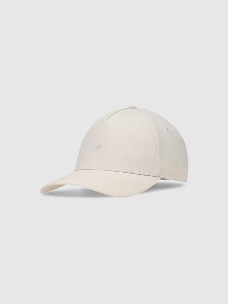 4F Czapka z daszkiem strapback uniseks - biała S/M. Białe czapki z daszkiem 4f, na lato, bez wzorów, z syntetyku, sportowe. W wyprzedaży za 59.99 zł.