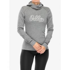 Bluza termoaktywna damska Odlo Active Warm Originals BL Top Facemask LS. Szare bielizna termoaktywna damska ODLO, na zimę, bez wzorów, sportowe, bez ramiączek, bez kaptura. Za 276.99 zł.
