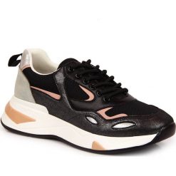 Buty sportowe damskie czarne Vinceza wielokolorowe. Czarne buty treningowe VINCEZA, bez wzorów, bez zapięcia. Za 218.50 zł.