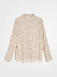 Wzorzysta koszula z wiskozy - Inny. Koszule Sinsay, l, bez wzorów, z wiskozy, bez kołnierzyka, bez ramiączek. Za 29.99 zł.