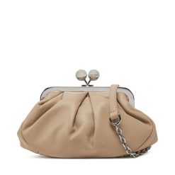 Torebka Weekend Max Mara. Brązowe kopertówki Weekend Max Mara, bez wzorów, wizytowe, bez dodatków. Za 1,249.00 zł.