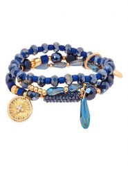 LA CHIQUITA Bransoletka z kryształami rozmiar: onesize. Niebieskie bransoletki LA CHIQUITA, z kryształem, ze stali. Za 104.95 zł.