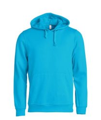 Clique Basic Hoody bluza z kapturem unisex turkusowa – turquoise. Niebieskie bluzy CLIQUE, m, bez wzorów, z bawełny, bez ramiączek, z kapturem. Za 166.63 zł.
