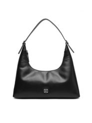 Calvin Klein Torebka Emblem Hw Lthr Shoulder Bag LV04F3262G Czarny. Czarne torebki klasyczne Calvin Klein, bez wzorów, ze skóry, bez dodatków. Za 799.99 zł.