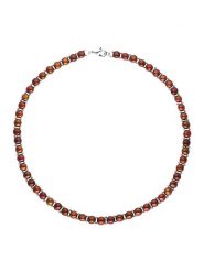 Mitzuko Naszyjnik perłowy w kolorze brązowym - dł. 40 cm rozmiar: onesize. Brązowe naszyjniki Mitzuko, z materiału, z perłą, srebrne. Za 260.99 zł.