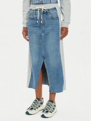 Desigual Spódnica jeansowa Pekin 24WWFD06 Niebieski Regular Fit. Niebieskie spódnice Desigual, s, bez wzorów, z bawełny. Za 279.99 zł.