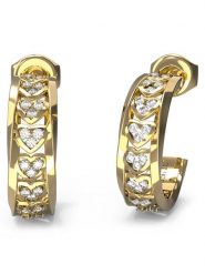 Guess Kolczyki JUBE04 603JW Złoty. Żółte kolczyki Guess, metalowe. Za 179.99 zł.