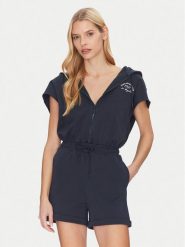 Guess Kombinezon V5GD03 KCS01 Granatowy Regular Fit. Niebieskie sukienki Guess, xl, z aplikacjami, z bawełny, bez kołnierzyka, bez ramiączek. Za 399.99 zł.