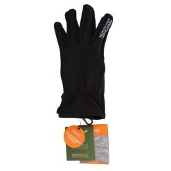 Rękawiczki do smartfona Gloves II. Czarne rękawiczki Regatta, bez wzorów, z materiału, sportowe. Za 118.00 zł.
