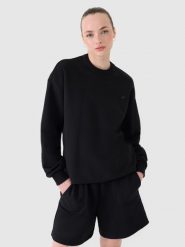 4F Bluza dresowa nierozpinana bez kaptura uniseks - czarna XL. Czarne bluzy bez kaptura 4f, xl, bez wzorów, z bawełny, bez kaptura. W wyprzedaży za 69.99 zł.
