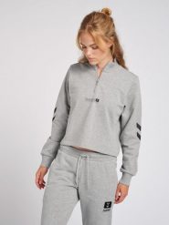 Bluza damska Hummel hmlLGC nikka. Szare bluzy Hummel, l, bez wzorów, z bawełny, bez kaptura, na fitness i siłownię. Za 164.84 zł.