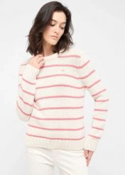Damski Sweter Mustang Style Silas Pink Stripe French Riviera 1016174 12724. Różowe swetry Mustang, s, bez wzorów, bez ramiączek. Za 129.99 zł.