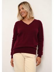 Just Cashmere Kaszmirowy sweter "Nora" w kolorze bordowym rozmiar: M. Czerwone swetry Just Cashmere, m, bez wzorów, z kaszmiru, bez ramiączek. Za 415.31 zł.