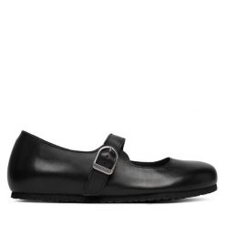 Baleriny Birkenstock. Czarne baleriny Birkenstock, bez wzorów, bez obcasa, bez zapięcia. Za 599.99 zł.