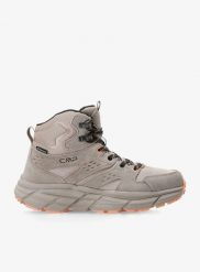 Buty turystyczne damskie wysokie CMP Kamsel Mid WP. Brązowe buty trekkingowe CMP, ze skóry, przed kolano, bez zapięcia. Za 405.85 zł.
