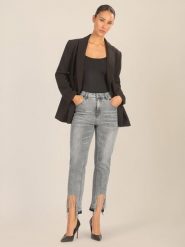 APART Dżinsy - Mom fit - w kolorze szarym rozmiar: 40. Szare jeansy Apart, bez wzorów, klasyczne, z podwyższonym stanem. Za 252.99 zł.