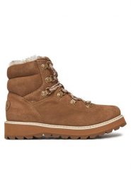 Roxy Trzewiki ARJB700758 Brązowy. Brązowe botki Roxy, bez wzorów, ze skóry, bez obcasa, na płaskiej podeszwie, bez zapięcia. Za 309.99 zł.