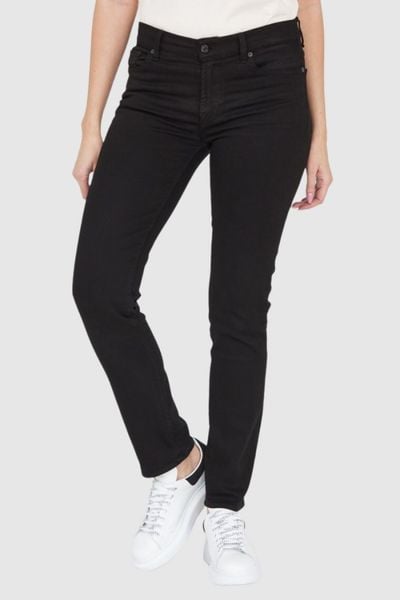 7 FOR ALL MANKIND Lekkie czarne jeansy damskie Roxanne BAIR ECO RINSED BLACK, Rozmiar 27. Czarne jeansy 7 for all mankind, s, bez wzorów, z jeansu. W wyprzedaży za 380.99 zł.
