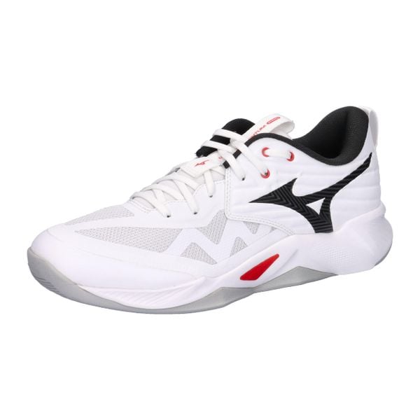 Buty sportowe Mizuno Wave Momentum Pro 320g. Białe buty treningowe Mizuno, bez wzorów, z materiału, bez zapięcia, do siatkówki, mizuno wave. Za 319.99 zł.