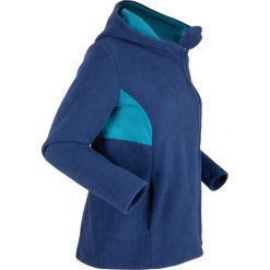 Bluza rozpinana z polaru, z siatkową wstawką, długi rękaw bonprix kobaltowo-ciemnoturkusowy. Niebieskie bluzy bez kaptura bonprix, bez wzorów, z polaru. Za 99.99 zł.