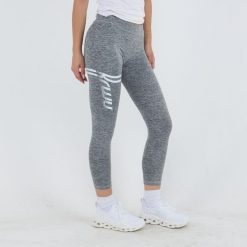Legginsy treningowe Capri Keeps. Szare legginsy ELPLAYER, bez wzorów, z jersey, sportowe. Za 64.00 zł.
