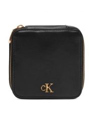 Calvin Klein Portfel Ck Jewelry Box LV04F3705G Czarny. Czarne portfele Calvin Klein, bez wzorów, ze skóry. Za 249.99 zł.