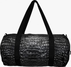 Torba LOQI Weekender Artist Crocodile L czarna z recyklingu. Czarne torby podróżne LOQI, bez wzorów. Za 213.00 zł.
