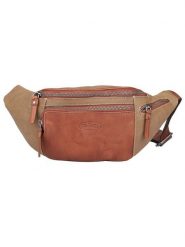 SPARWELL Skórzana saszetka w kolorze beżowo-jasnobrązowym - 32 x 14 x 7 cm rozmiar: onesize. Brązowe nerki i saszetki SPARWELL, bez wzorów, z materiału, sportowe, bez dodatków. Za 175.67 zł.