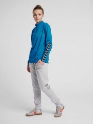 Bluza do piłki nożnej damska Hummel demi-zip hml AUTHENTIC. Niebieskie bluzy Hummel, xl, bez wzorów, z materiału, eleganckie, bez ramiączek, bez kaptura. Za 210.90 zł.