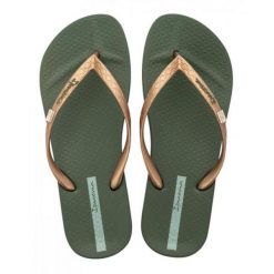 Japonki basenowe damskie Ipanema Anat Brasilidade. Zielone japonki Ipanema, bez wzorów, z materiału, eleganckie. Za 75.04 zł.