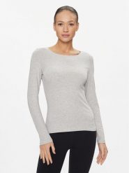 4F Bluzka 4FAW23TLONF167 Szary Slim Fit. Szare bluzki 4f, l, bez wzorów, z bawełny, bez kołnierzyka, bez ramiączek. Za 49.99 zł.