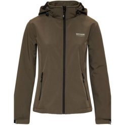 Damska kurtka Nordberg Soft Shell. Brązowe kurtki NORDBERG, xl, bez wzorów, z materiału, bez kaptura, do jazdy konnej. Za 454.99 zł.