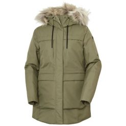 Parka dla kobiet Helly Hansen Coastal. Zielone płaszcze Helly Hansen, na zimę, bez wzorów, sportowe, bez kaptura. W wyprzedaży za 913.25 zł.