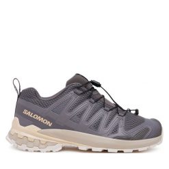 Buty do biegania Salomon. Fioletowe buty do biegania Salomon, bez wzorów, bez zapięcia, do biegania. Za 419.99 zł.