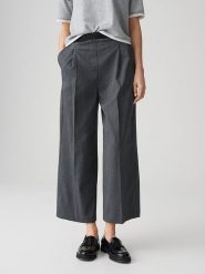 OPUS Spodnie w kolorze antracytowym rozmiar: 38. Czarne spodnie materiałowe Opus, bez wzorów, z materiału, z podwyższonym stanem. Za 165.99 zł.