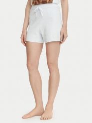 Guess Szorty materiałowe O6BD01 Z1148 Niebieski jasny Regular Fit. Niebieskie szorty Guess, z aplikacjami, z materiału. Za 194.99 zł.