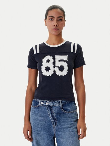 Tommy Jeans T-Shirt DW0DW22760 Granatowy. Niebieskie t-shirty Tommy Jeans, l, bez wzorów, z bawełny, bez kołnierzyka, bez ramiączek. Za 129.99 zł.